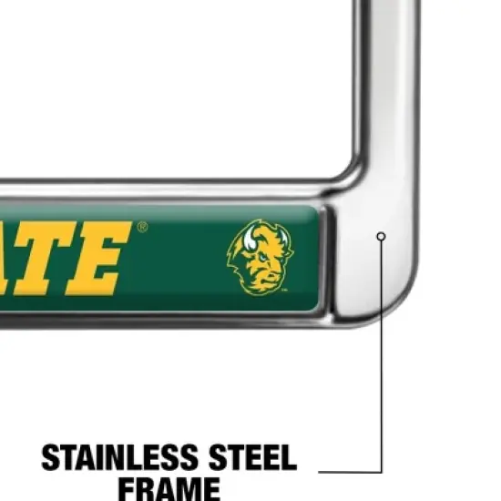 North Dakota State NDSU Bison Logo Full Size Standard License Plate Metal Frame image {4}