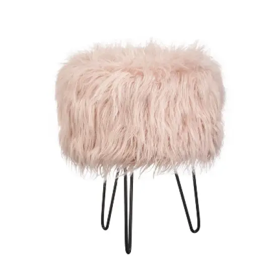 Patrice Faux Fur Stool - Buylateral image {4}