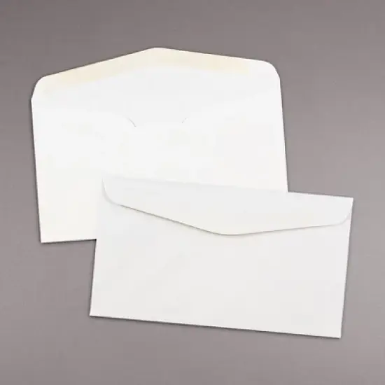 JAM Paper 50pk 3 5/8"x6 1/2" Business Envelopes White: Small Mailing Envelopes, Gummed Flap, Wet and Seal, Letter Size image {3}