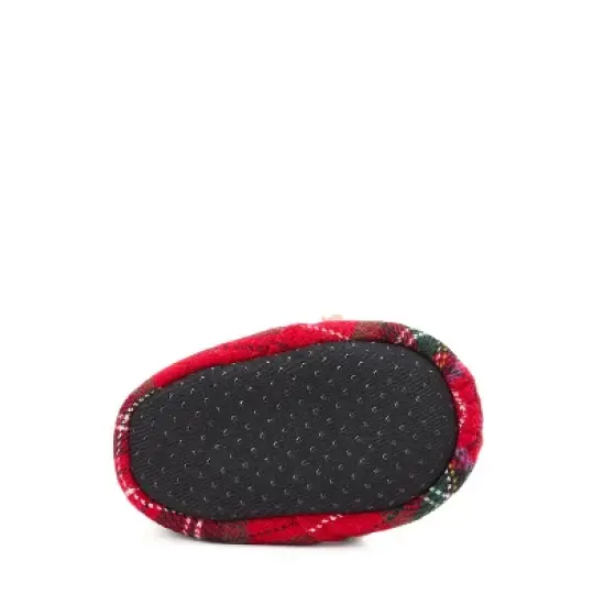 Dearfoams Kid's Baby Bear Closed Back Slipper - PLAID Size 3-6 image {4}