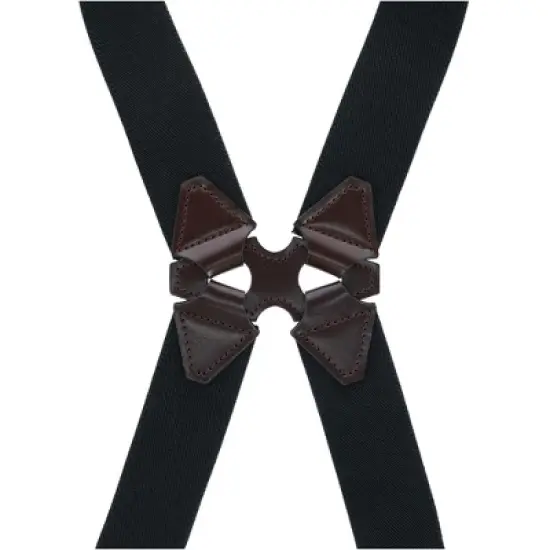 Aisenin Men's Elastic Solid Color Dress Ubee Side Clip Suspenders image {1}