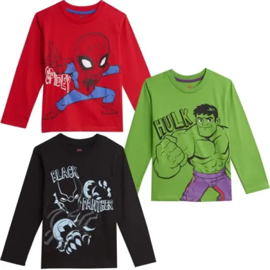 Marvel Avengers Hulk Spider-Man 3 Pack Graphic T-Shirts Toddler image {10}