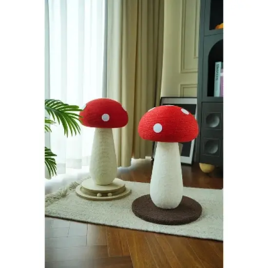 Vertical cat tree, mushroom-shaped cat tree, cat scratching post,equipped with a stable base and durable sisal rope cat scratching board. image {6}