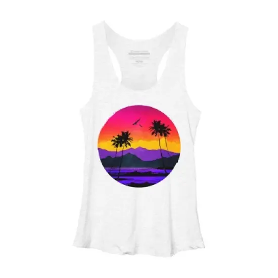Women's Design By Humans The Color of Paradise By clingcling Racerback Tank Top image {8}