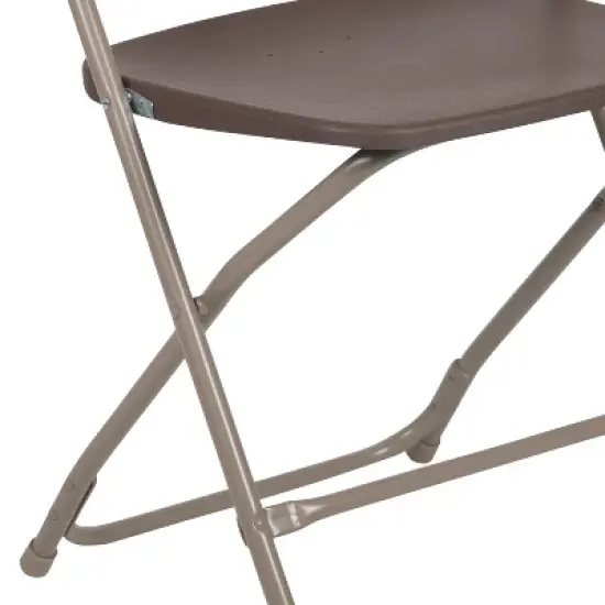 Emma and Oliver Set of 2 Stackable Folding Plastic Chairs - 650 LB Weight Capacity image {11}