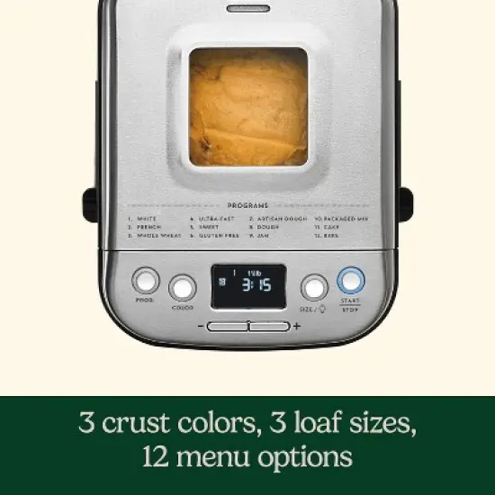 Cuisinart Compact 2 lbs Bread Maker - Stainless Steel image {3}