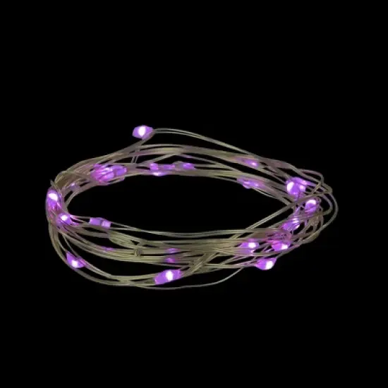 Northlight 20-Count Purple LED Micro Fairy Christmas Lights - 6ft, Copper Wire image {2}