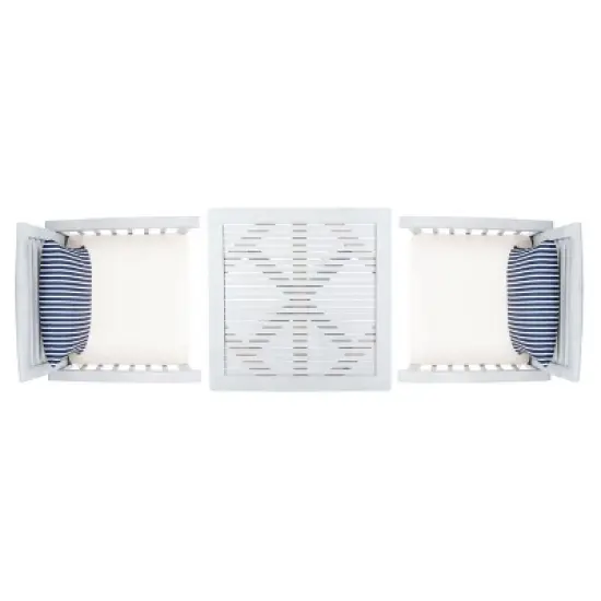 Pate 3pc Bistro Set - Gray/Beige/Navy - Safavieh image {5}