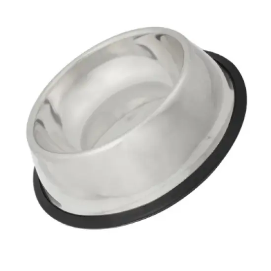 Unique Bargains Stainless Steel Nonskid Rubber Base Suitable for Dogs and Cats Pet Bowl 8.5" x 2.4" (D*H) 1 Pc image {4}