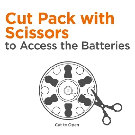 Rayovac Hearing Aid Battery Size 13 6pk - Orange: 1.4V, Device-Specific, Single-Use image {2}