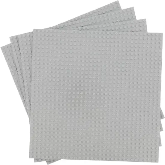 Big Bag of Bricks Large Gray Building Plates 10"x10", 4 Pack image {2}