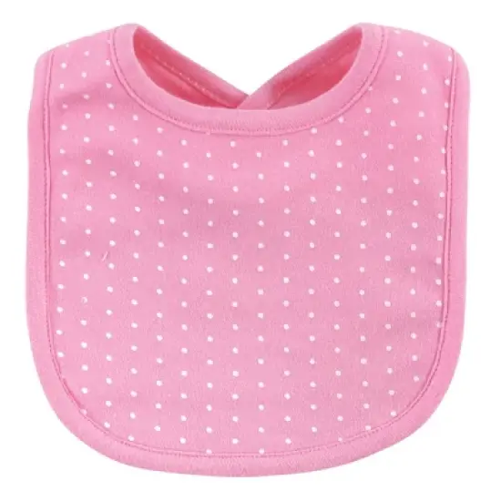 Hudson Baby Infant Girl Cotton Bib and Headband or Caps Set 8pk, Beyoutiful, One Size image {5}