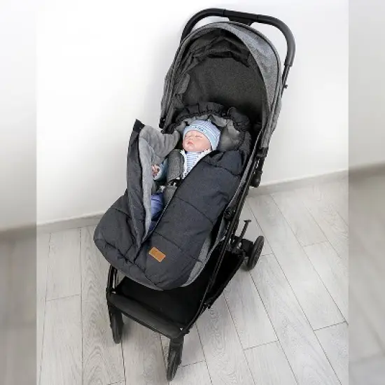 JOYB 2-in-1 Universal Stroller Sleeping Bag & Cushion, Fleece-Lined Sleep Sack for Stroller image {4}