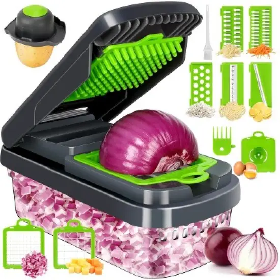 Maison All In One Professional Vegetable Chopper,15-in-1 Multifunctional Food Chopper image {7}