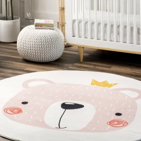 nuLOOM Nesta Queen Bear Machine Washable Kids Area Rug image {8}