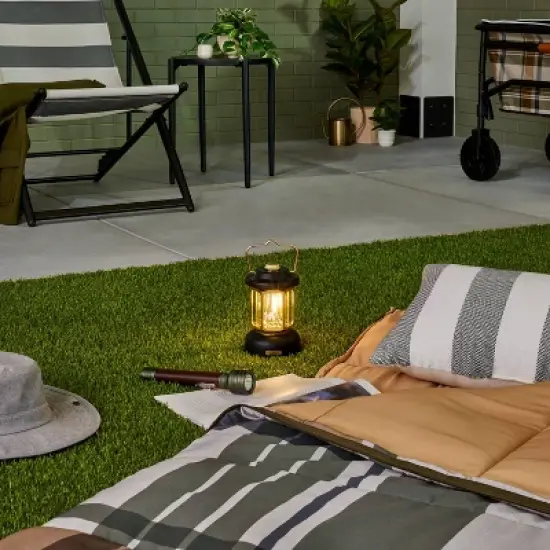 LED Lantern Black/Gold - Hearth & Hand&trade; with Magnolia image {2}