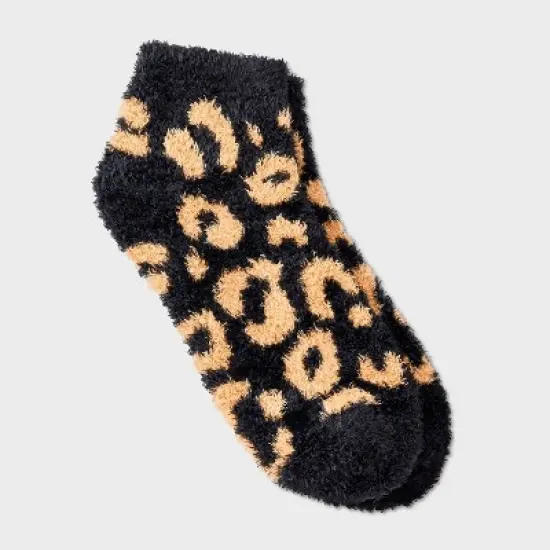 Women's Leopard Print Cozy Low Cut Socks - Auden&trade; 4-10 image {4}