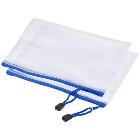 Unique Bargains PVC Waterproof Zipper Home Office Mesh File Bags 12 Pcs image {4}