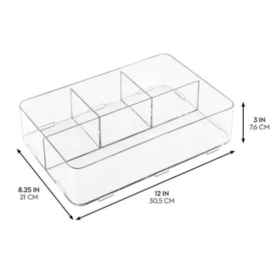 InterDesign Clarity Interlocking Divided Drawer Organizer image {1}