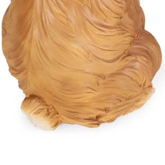 24" Concrete Hogeland Outdoor Rabbit Garden Statue - White and Brown - Christopher Knight Home image {8}