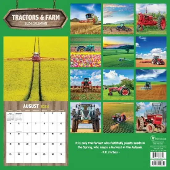TF Publishing 2024 Wall Calendar 12"x12" Tractors & Farm image {4}