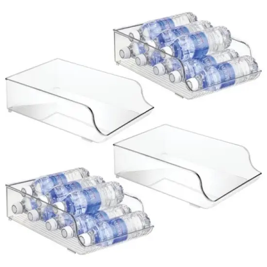 Water Bottle Organizer for Fridge - Set of 4 - Clear - Made in USA image {9}