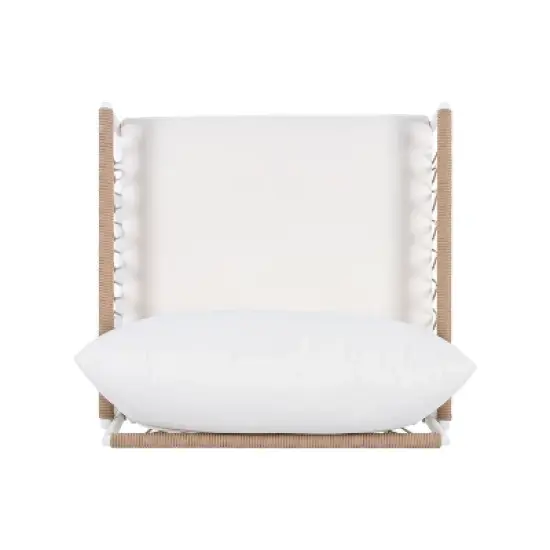 FIONECA Bohemian Outdoor Lounge Chair with Handwoven Rope & Powder-Coated Steel Frame, Waterproof Cushions &uml;C Patio, Garden, Poolside image {8}