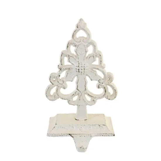 Christmas 6.5 Inch Ornate Tree Stocking Holder Stocking Holder , Cast Iron Rustic (1PC) image {3}