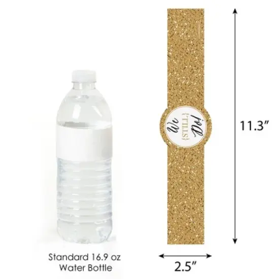 Big Dot of Happiness We Still Do - 50th Wedding Anniversary - DIY Party Supplies - Wedding Anniversary Party DIY Wrapper Favors & Decor - Set of 15 image {2}