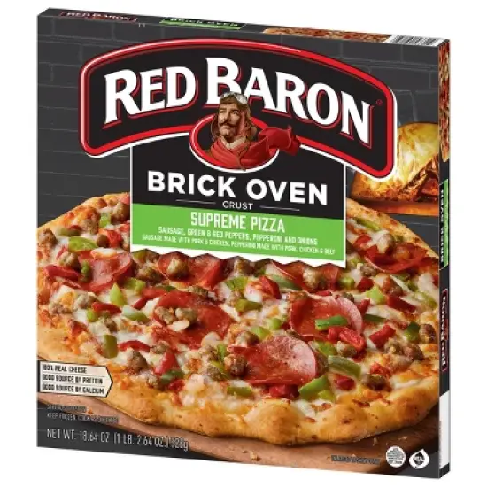 Red Baron Supreme Brick Oven Crust Frozen Pizza - 18.64oz image {1}