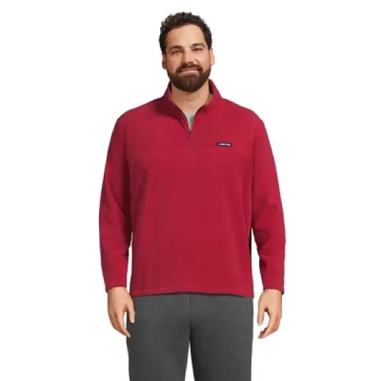 Lands' End Men's Fleece Quarter Zip Pullover image {7}
