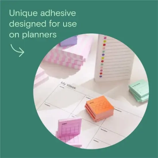 Noted by Post-it, Pink Plan Your Day Notes image {4}