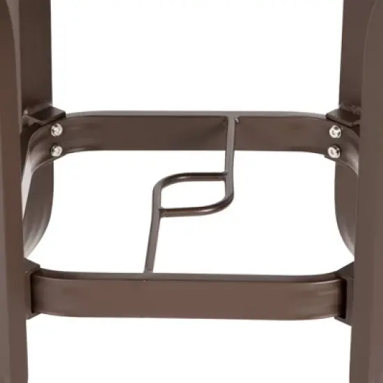 Aluminum Patio Bar Set All-weather 2pc Bar Stools and Table with Umbrella Hole - Crestlive Products image {8}