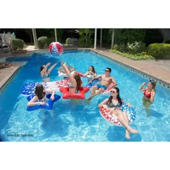 Poolmaster American Stars Inflatable Swimming Pool Tube - 3pk image {5}