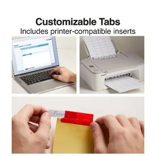 Staples Big Tab Insertable Paper Dividers 5-Tab Buff 4 Sets/PK 13515/14481 image {1}