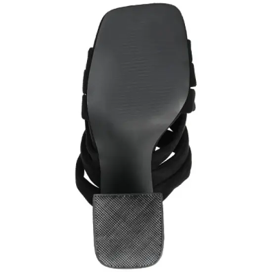 Journee Collection Womens Dorisa Open Square Toe Block Heel Sandals image {4}