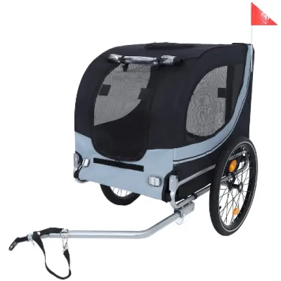 KTMBDW Dog Bike Trailer Pet Cart Bicycle Wagon Cargo Carrier Attachment for Travel with Entrances Large Wheels for Cycling, Jogging, Camping image {9}