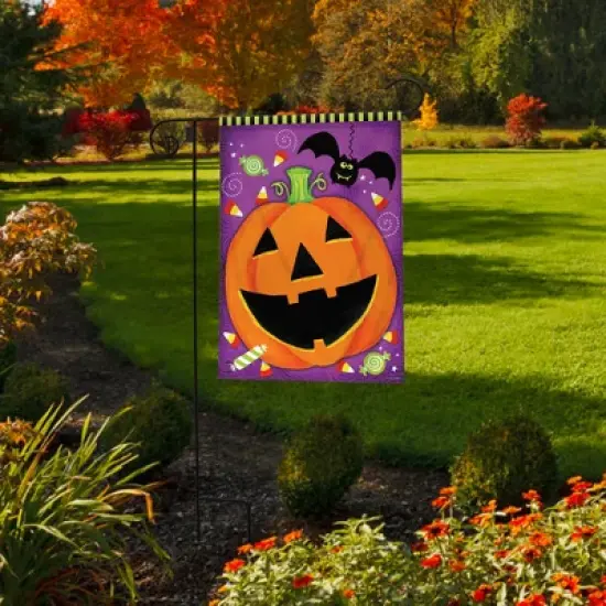 Briarwood Lane Garden Flag 18x12.5 For Outdoor Halloween Treats Jack O'lantern Garden Flag Flag For Halloween Garden Flag Flags For Outside image {3}
