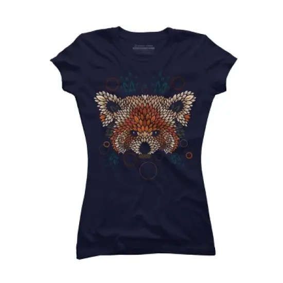 Junior's Design By Humans Red Panda Face By LetterQ T-Shirt image {4}