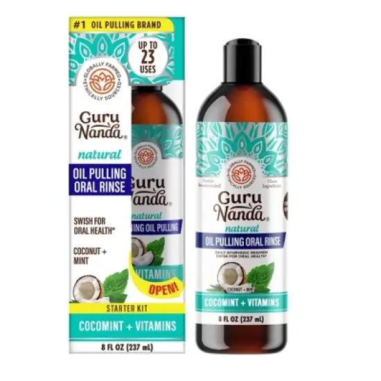 GuruNanda Cocomint Oil Pulling - 8 fl oz image {1}