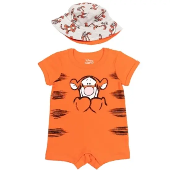 Disney Lion King,Mickey Mouse,Winnie the Pooh Simba Baby Romper and Sunhat Newborn to Infant  image {11}