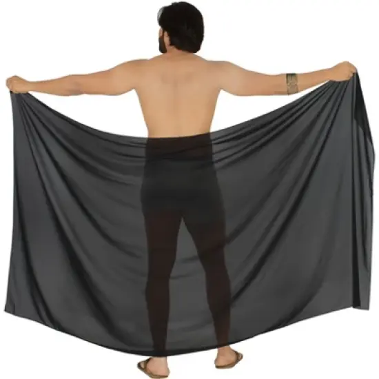 LA LEELA Men's Casual Vacation Sarong Pareo Wrap One Size Black Solid image {4}