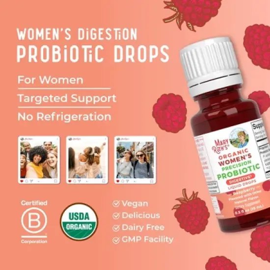 MaryRuth's Organic Women's Precision Probiotic Digestive Liquid Drops image {7}