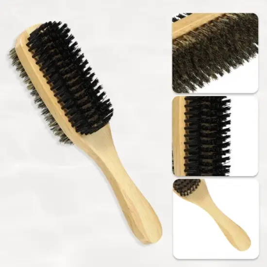 Unique Bargains Men's Dual Side Beard Bristle Hair Brush 1 Pc image {4}