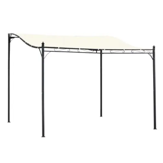 Outsunny Steel Outdoor Pergola Gazebo, Patio Canopy with Weather-Resistant Fabric and Drainage Holes image {6}