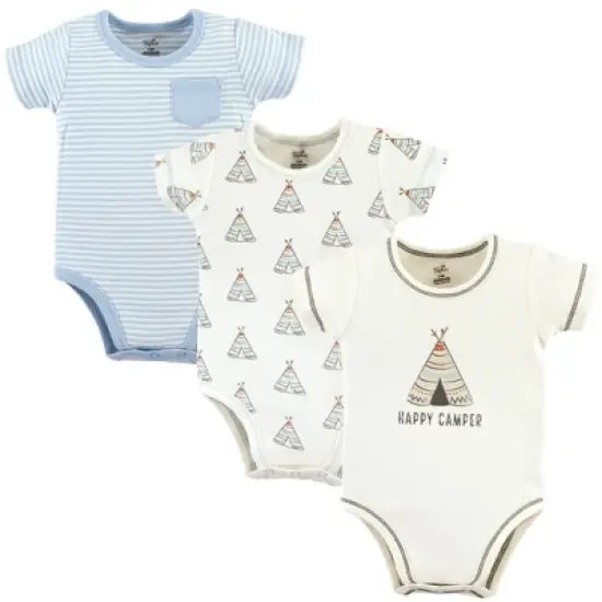Touched by Nature Baby Boy Organic Cotton Bodysuits 3pk image {2}