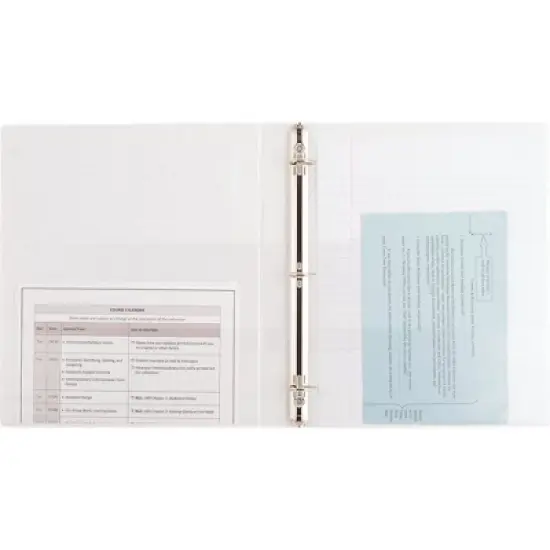 0.5" Ring Binder Clear View White - up&up&trade;: Half Inch, 120 Sheet Capacity, 4 Pockets, Hard Cover image {3}