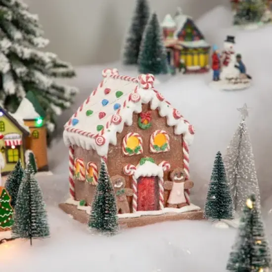 Northlight Pre-Lit LED Gingerbread Candy House Christmas Decoration - 7.5" image {1}