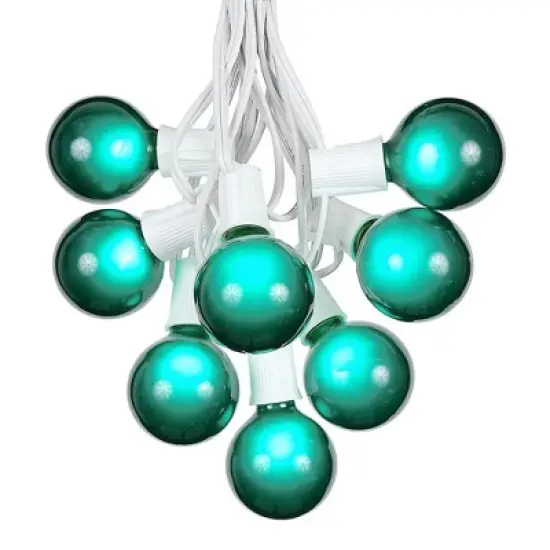 Novelty Lights 100 Feet G50 Globe Outdoor Patio String Lights, White Wire image {8}