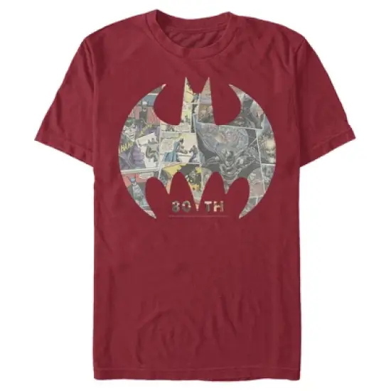 Men's Batman Shield Logo Comic 80th Anniversary T-Shirt image {7}